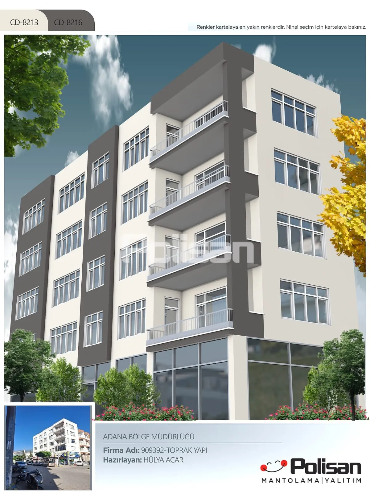 Dış cephe yalıtımı tamamlanmış bej renkli apartman